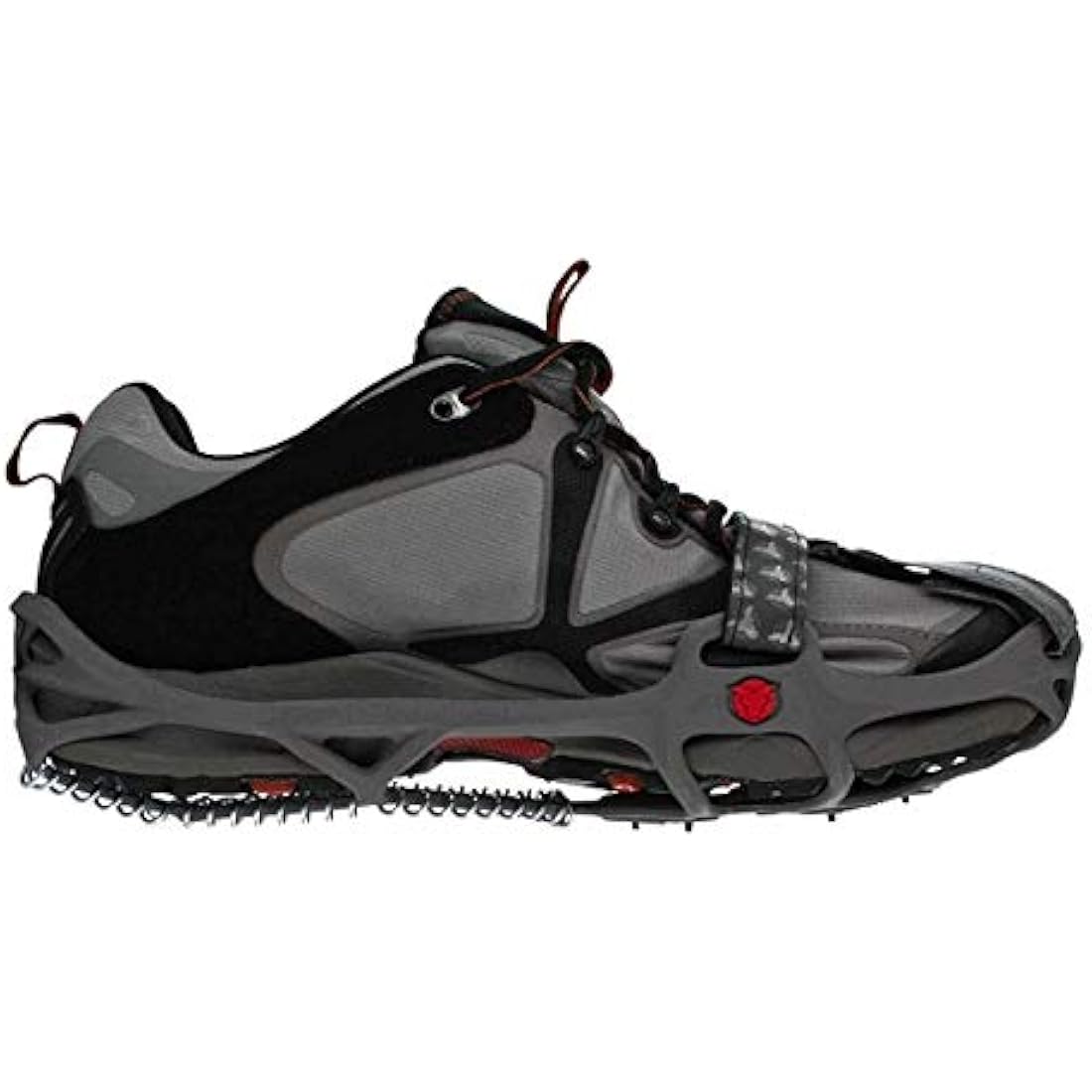 Yaktrax Run Ice & Snow Grips – Carbide Spikes & Steel Coils, Grey