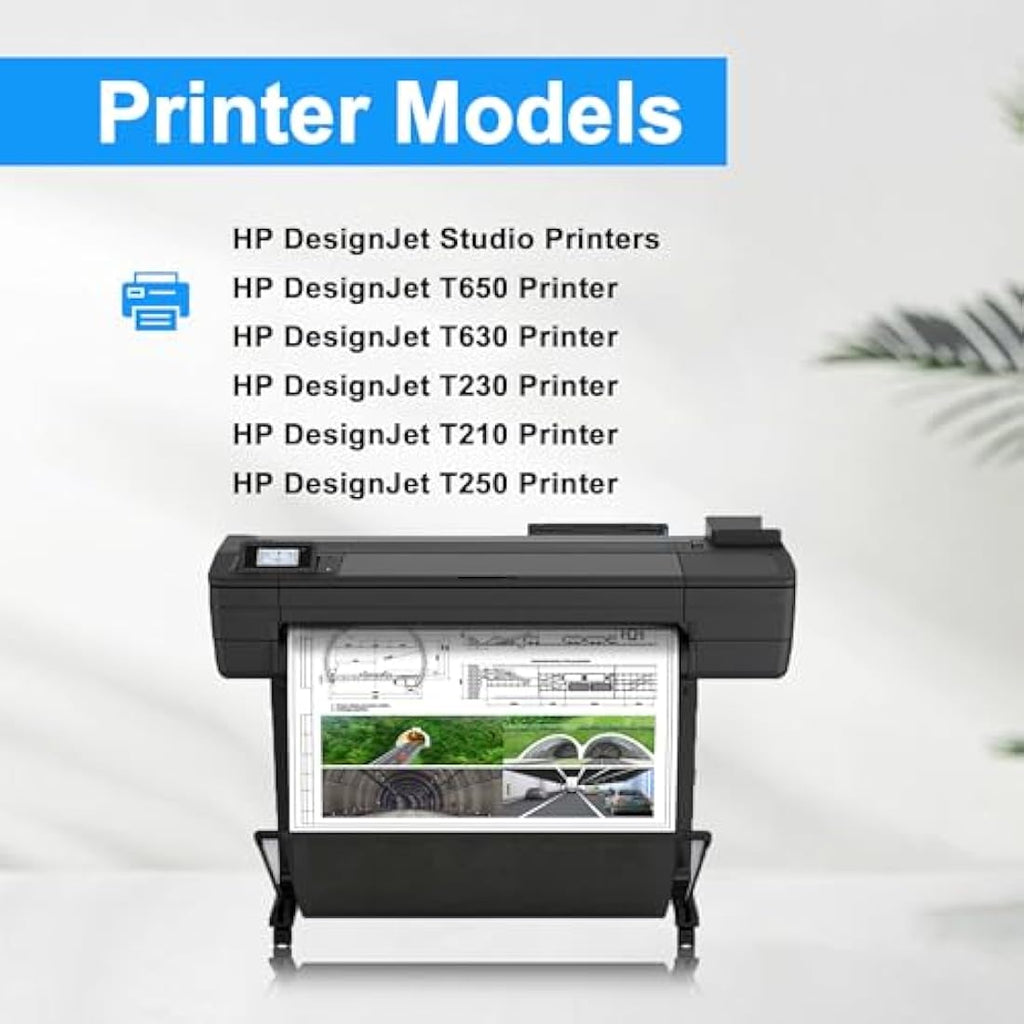 LCL 712XL Black Ink Cartridge for HP DesignJet T650 T630 T250 (2-Pack)