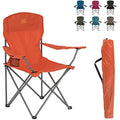 Highlander Camping Chair – Lightweight Folding Steel Chair with Cup Holder