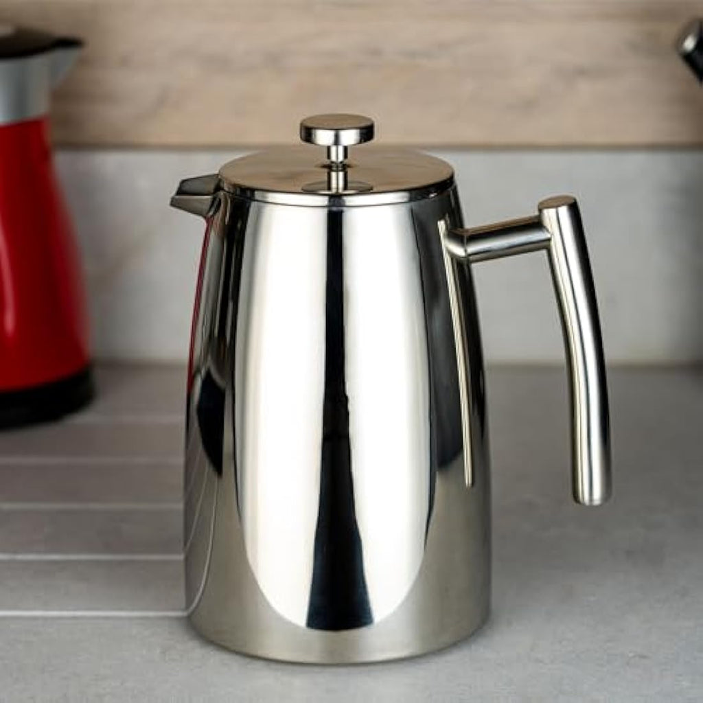 Café Stal Belmont Double Walled French Press - 16 Cup Stainless Steel
