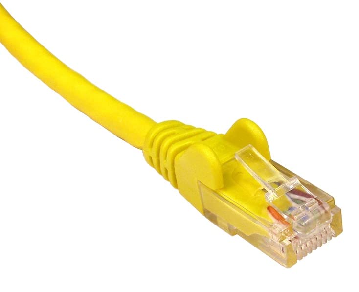 World of Data CAT6 Ethernet Cable – 0.5m Yellow Gigabit LAN Patch (5 Pack)
