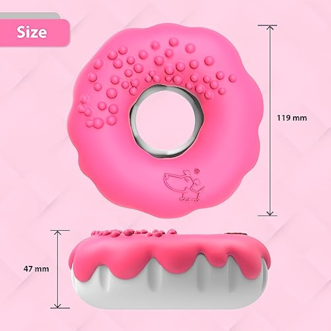 Indestructible Dog Toy – Interactive Treat Dispenser, Pink