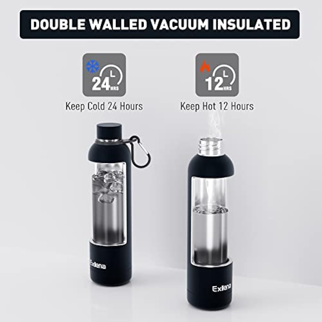 Exllena Insulated Water Bottle – 1L Stainless Steel Leakproof Flask