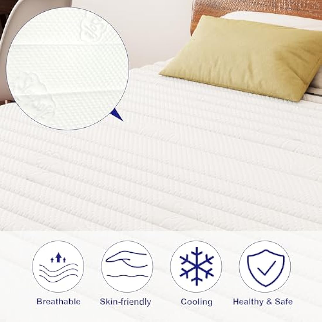 Molphit Small Double Hybrid Mattress | 10 Inch Pocket Sprung & Memory Foam