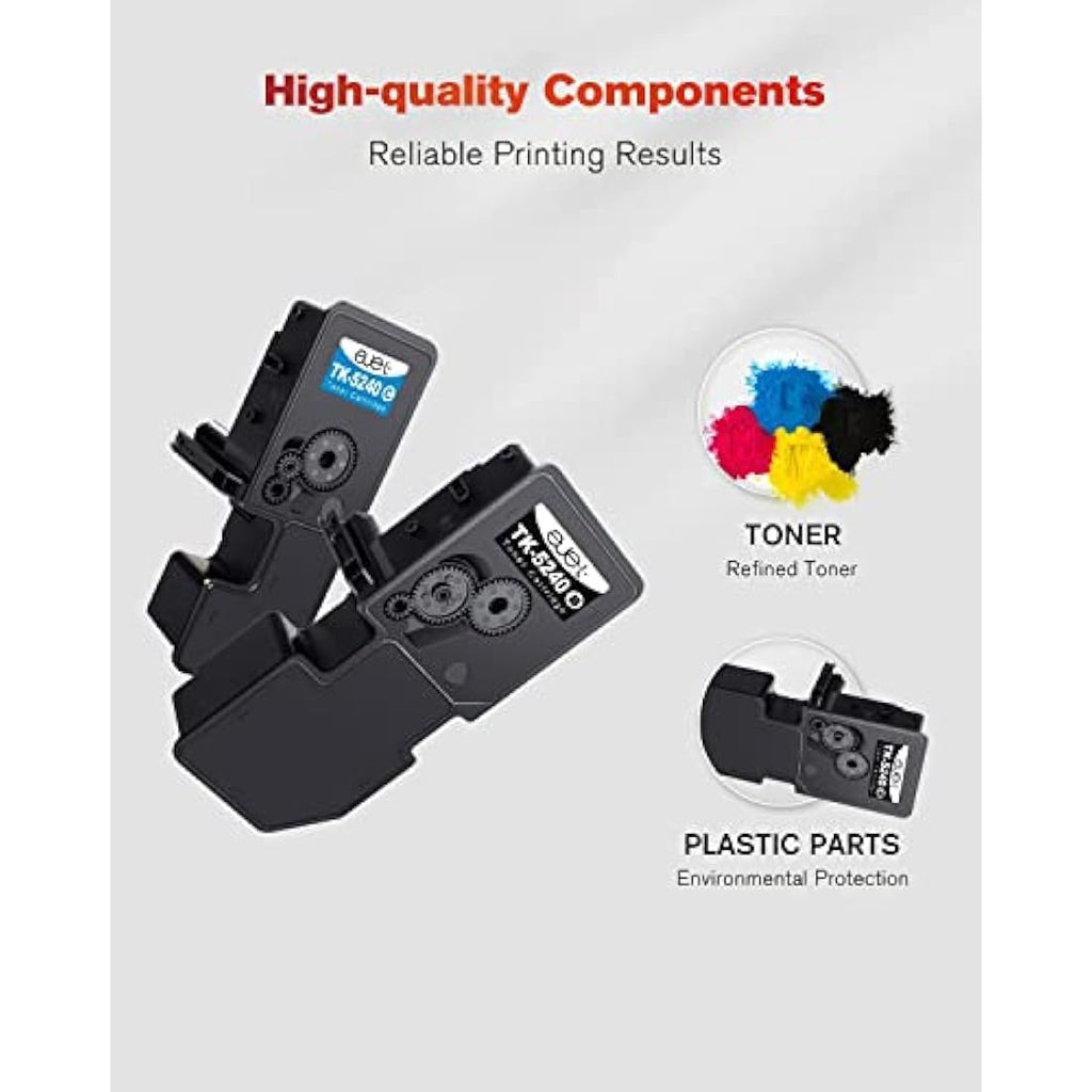 ejet TK-5240 Compatible Toner 4-Pack for Kyocera Ecosys M5526cdw P5026cdw