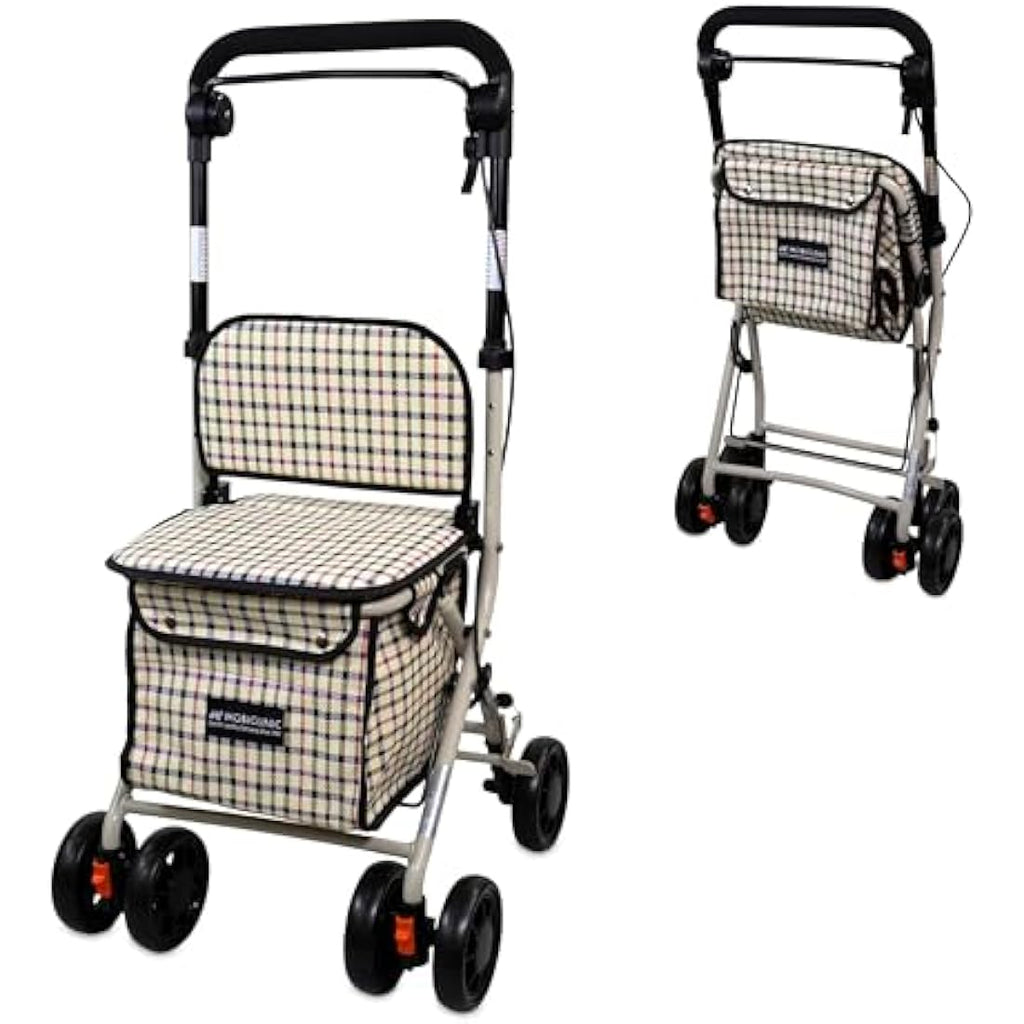 Mobiclinic Coliseo Shopping Trolley with Seat – Foldable Mobility Walker