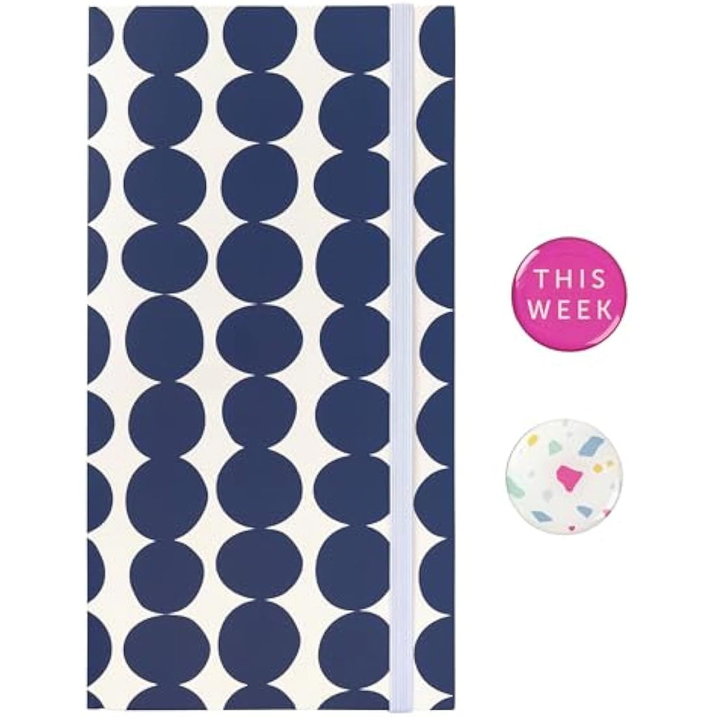 Busy B Navy Spot Weekly Meal Planner | Magnetic Kitchen Shopping List