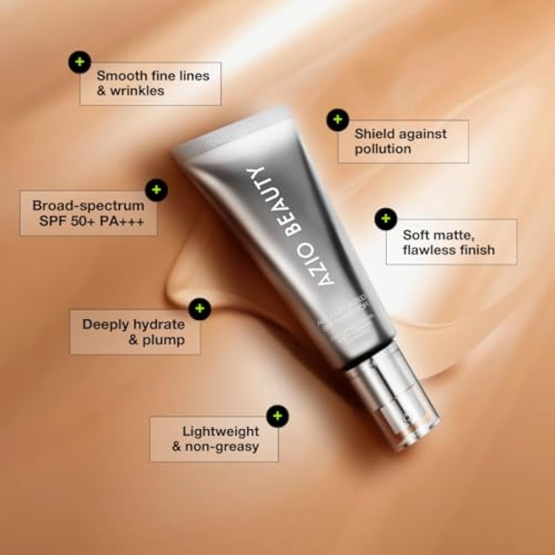 Azio Beauty SPF 50+ Tinted Anti-Aging Moisturizer with Matrixyl | 35ml