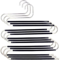 5-Tier S-Type Pants Hangers – Stainless Steel 3 Pack