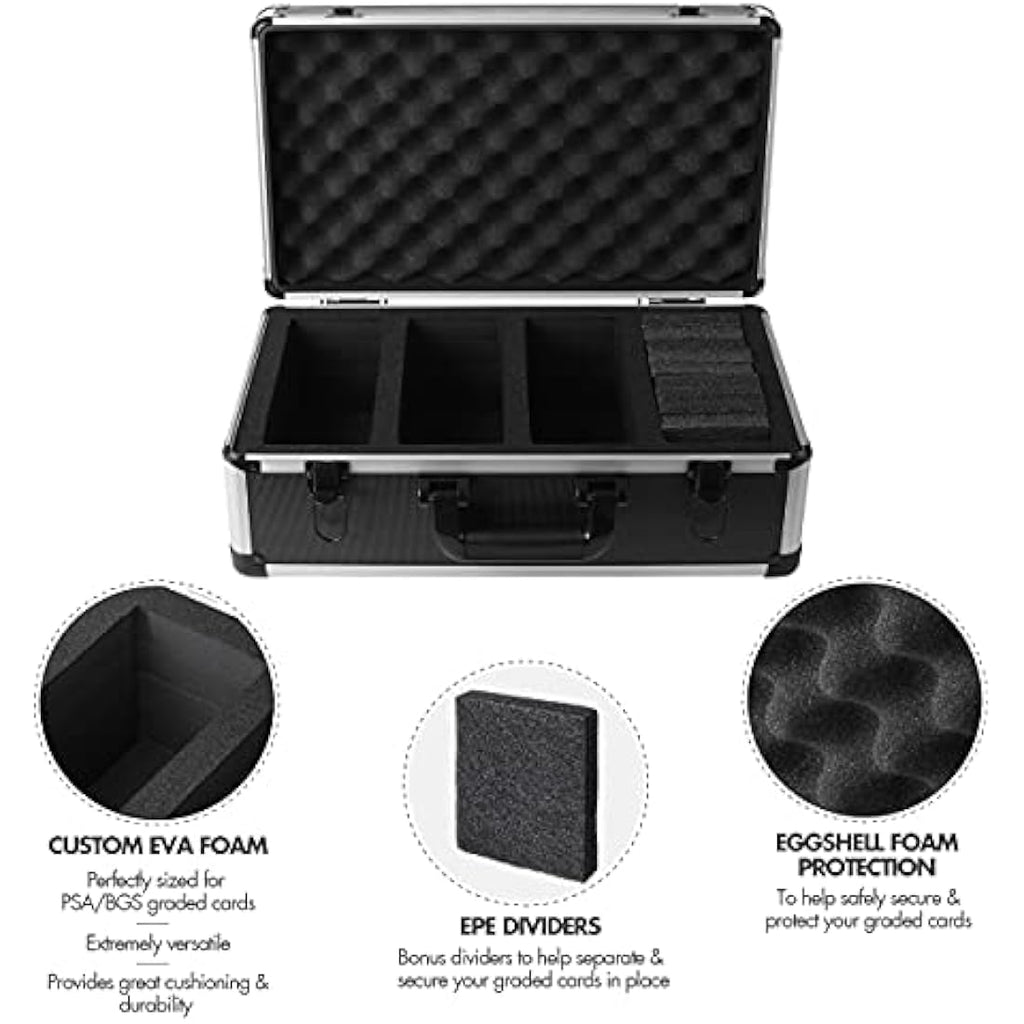 FunGuys Graded Card Storage Box | Aluminum Case for PSA, BGS & SGC