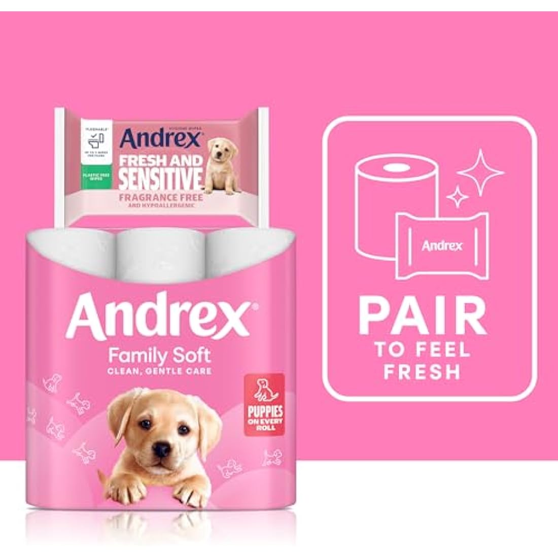 Andrex Family Soft Toilet Paper – 24 Bulk Rolls | 170 Sheets Per Roll
