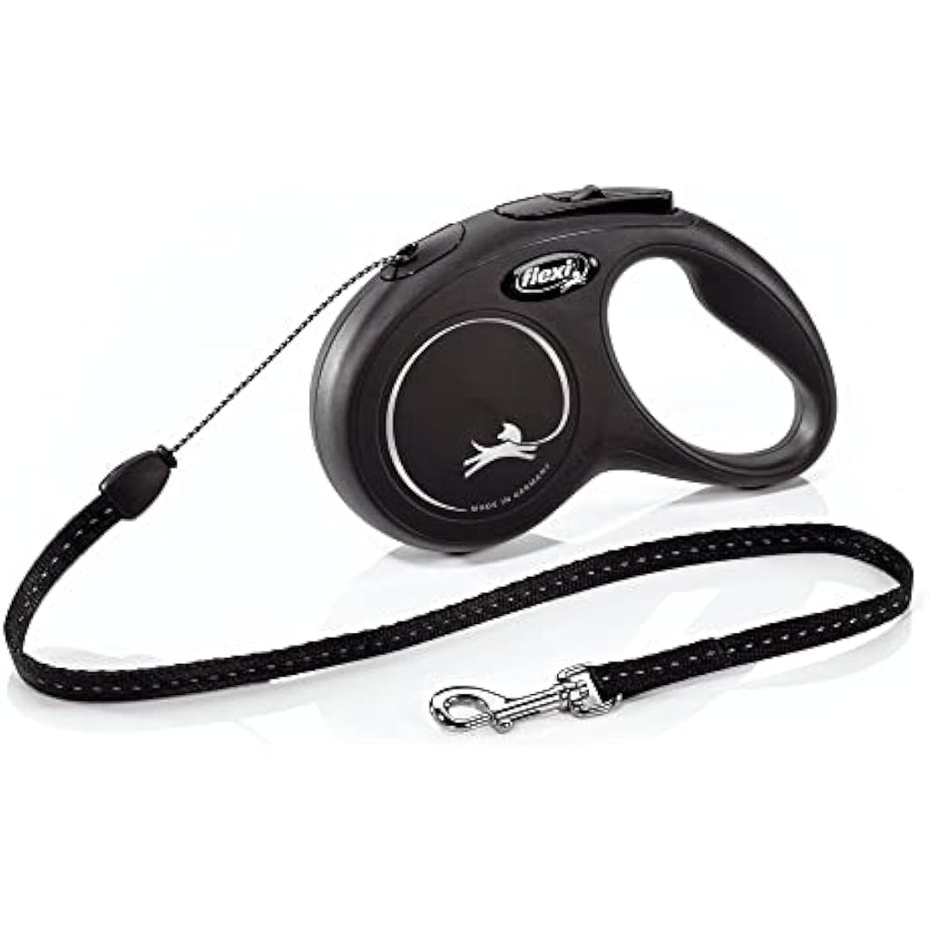 flexi Classic Retractable Dog Leash – Small 16 ft Rope, Black