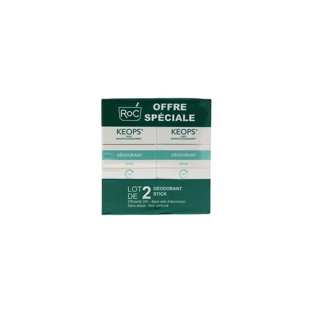 RoC Keops Deodorant Stick 2-Pack | Alcohol-Free Unscented for Sensitive Skin
