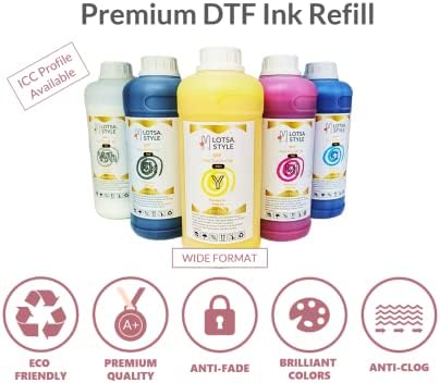 Lotsa Style Premium PRO DTF Ink Refill Kit for Wide Format Printers