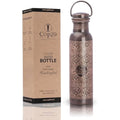 Jolof Store Handcrafted Antique Copper Water Bottle - 900ml Leak Proof
