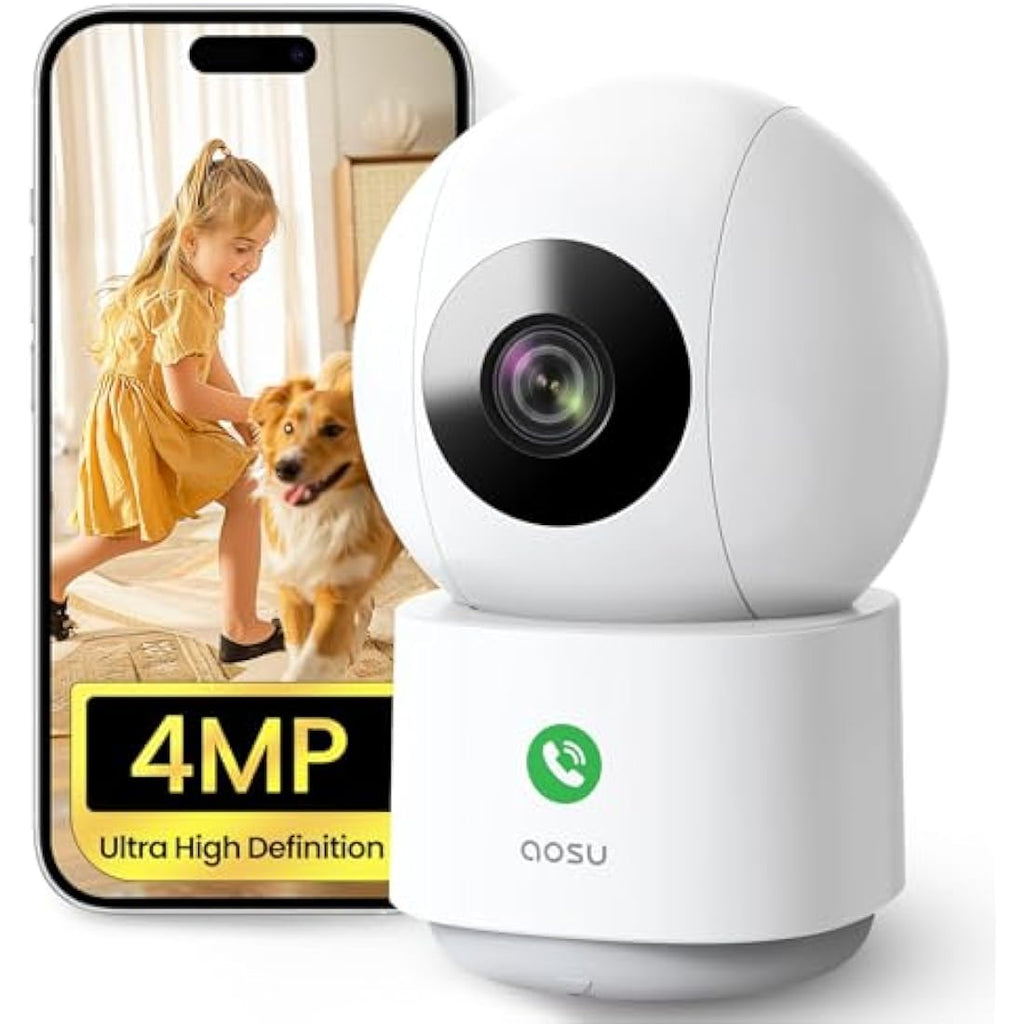 AOSU 2.5K Indoor Security Camera – 360 Pan-Tilt Dual-Band WiFi Cam
