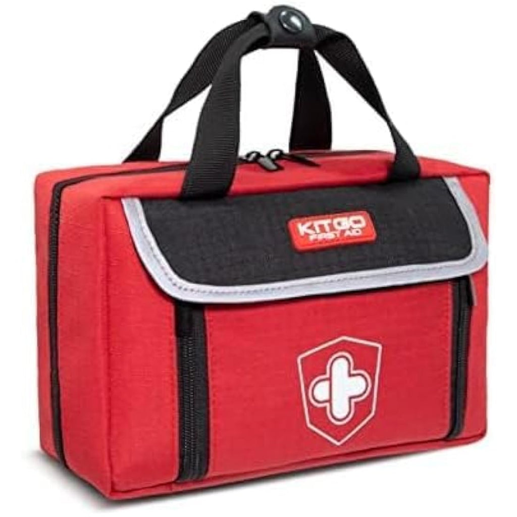 Kitgo 214 Piece First Aid Kit – Portable Emergency Survival Gear (Red)