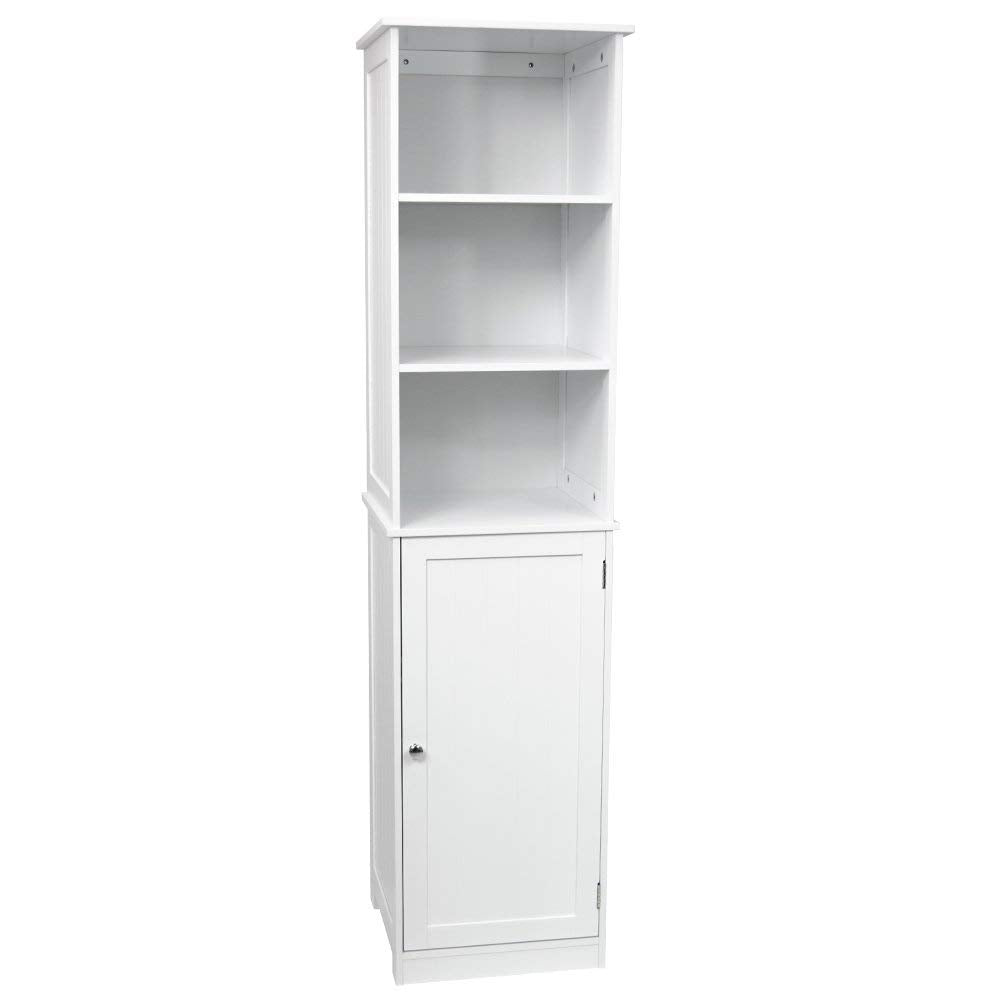 Bath Vida Priano Tallboy Bathroom Cabinet | White Floor Standing Storage
