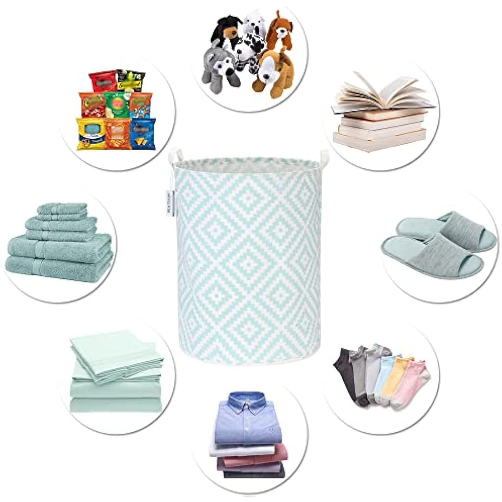 Ramie Cotton Laundry Hamper – Large Folding Storage Basket