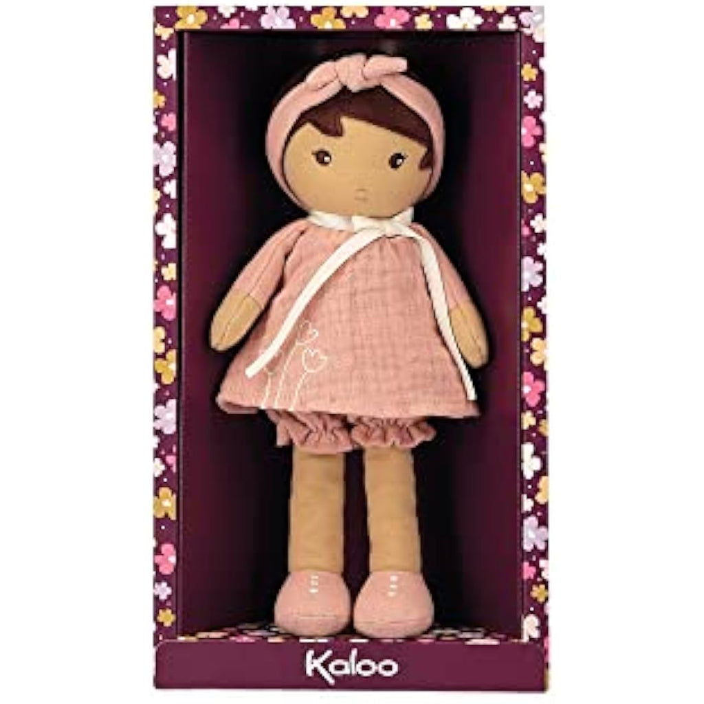 Kaloo Tendresse Amandine Soft Doll – 25cm Pink Muslin Dress & Gift Box