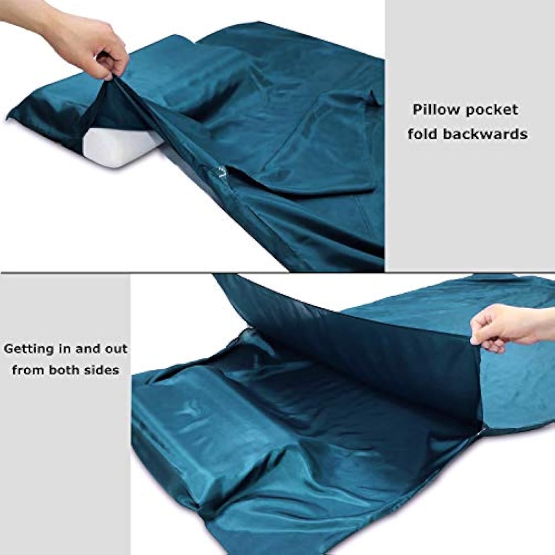 BROWINT Mulberry Silk Sleeping Bag Liner | Extra Wide Travel Sheet