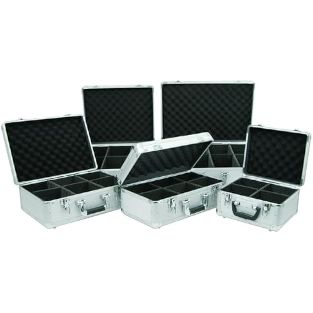 Citronic Aluminium CD Storage Case | Lockable Media Organizer - 120 CDs