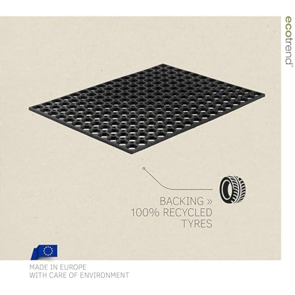 Honeycomb Rubber Doormat – Heavy Duty Outdoor Boot Scraper