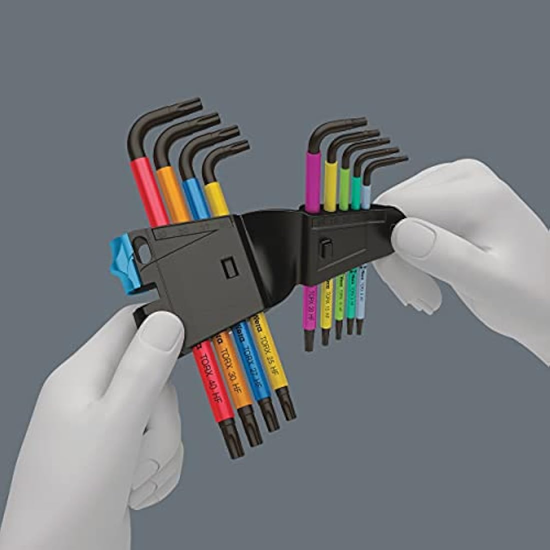 Wera 967/9 TX Multicolour Torx L-Key Set - 9 Piece Holding Function