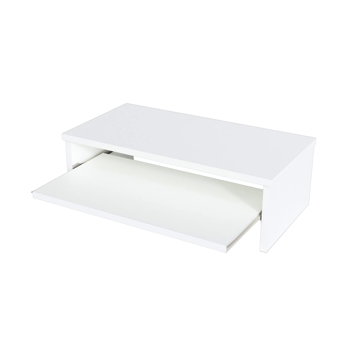 Henor Stand Monitor Riser Wooden Screen with Removable Tray 62 x 32 x 18 cm. Supports 50 kg. White. - image 2