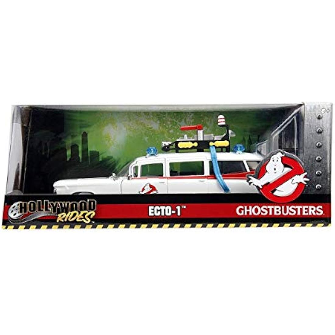 Jada Ghostbusters ECTO-1 Diecast Car – 1:24 Scale Hollywood Rides Model