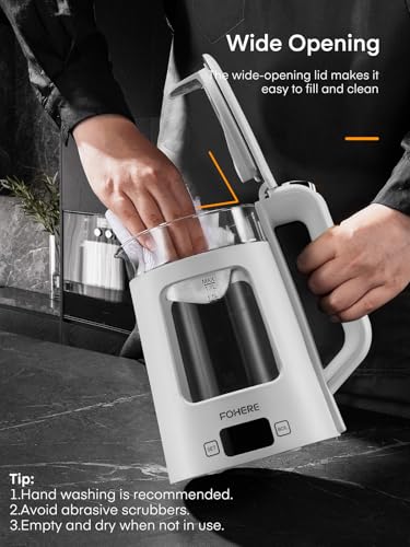 Electric Kettle – 1.7L Glass Tea Kettle with Temp Control