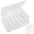 Lifewit 2-Pack 36 Grid Clear Plastic Organizer Box with Adjustable Dividers
