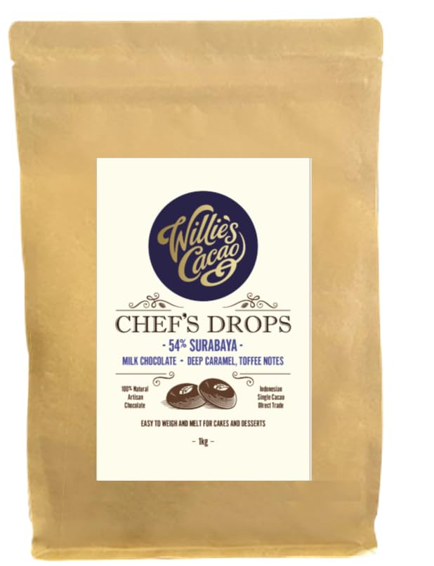 Willie's Cacao 54% Surabaya Milk Chocolate Chef's Drops – 1kg Bag