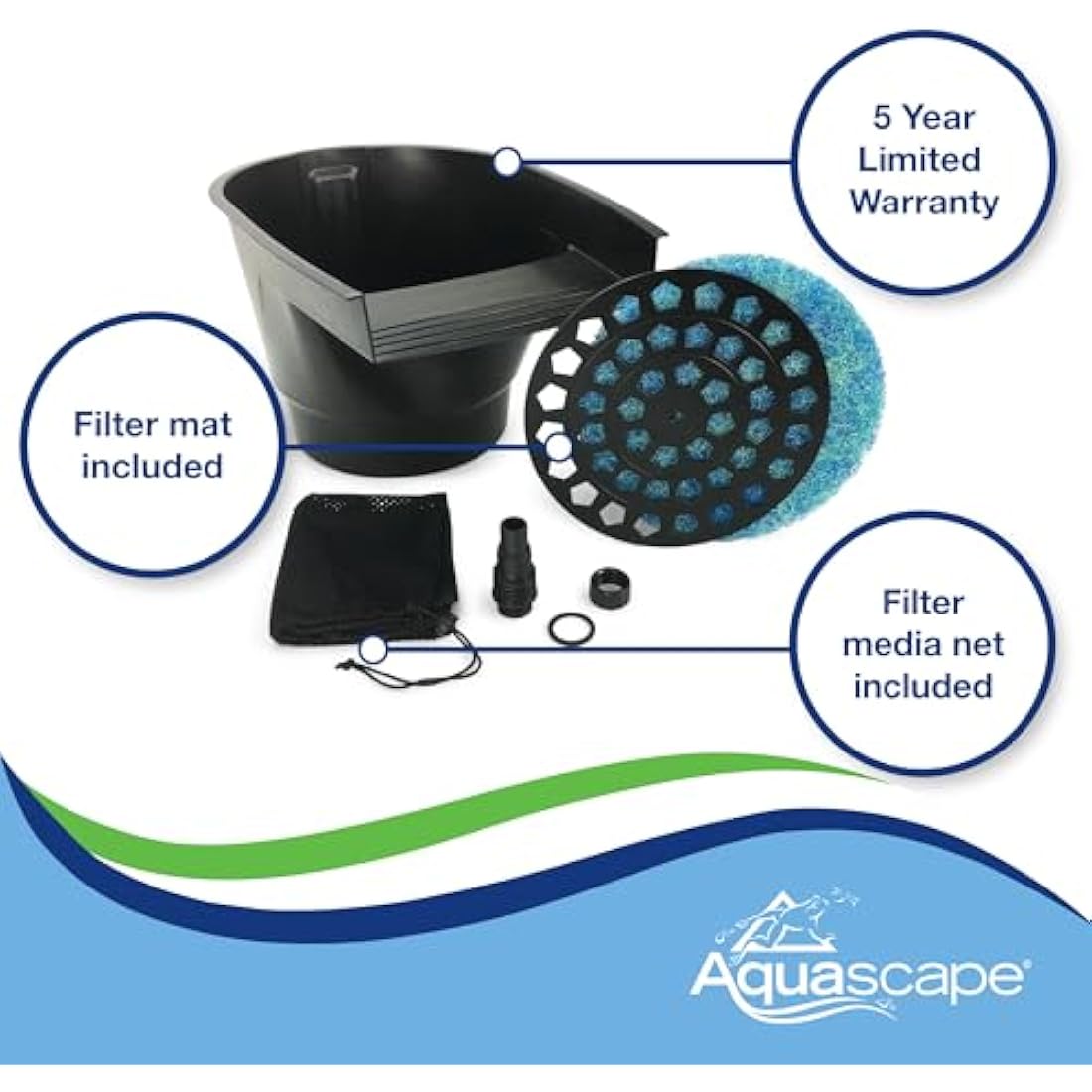 Aquascape Pond Filter and Waterfall Spillway - Biological Filtration