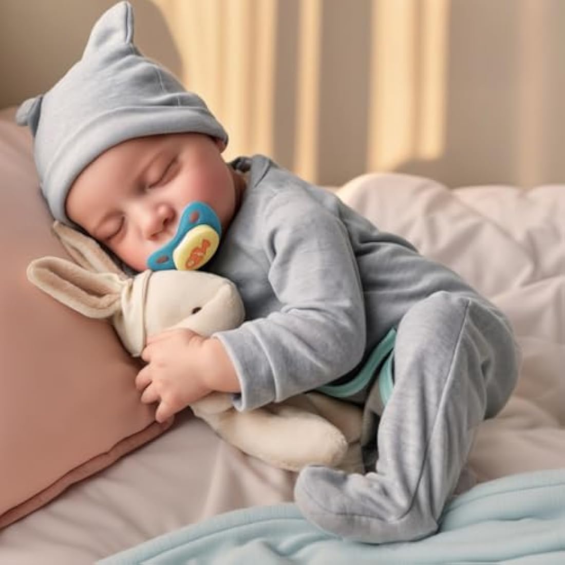Babeside 17 Inch Reborn Baby Doll – Realistic Vinyl Sleeping Boy Doll