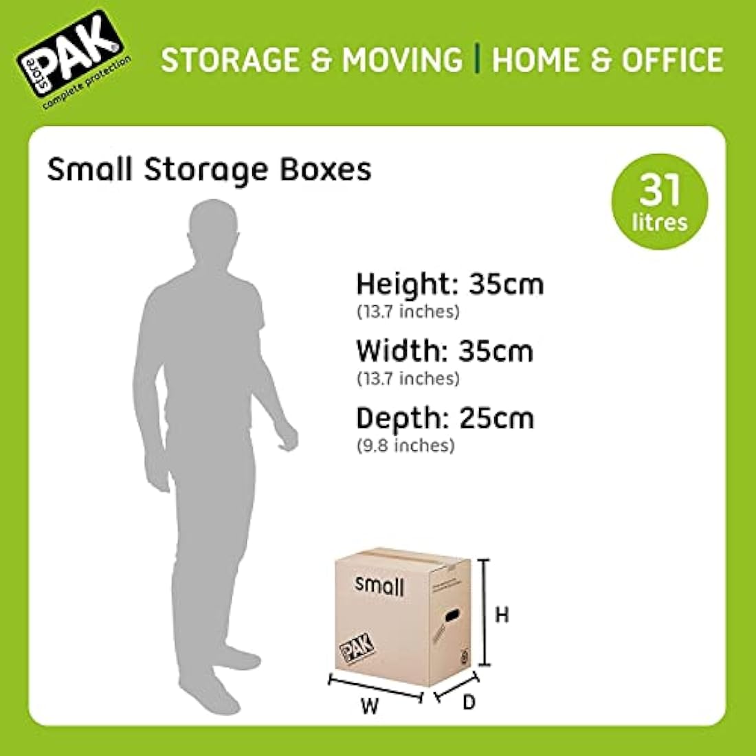 StorePAK Small Moving Boxes | 31L Recycled Cardboard Storage – 7 Pack