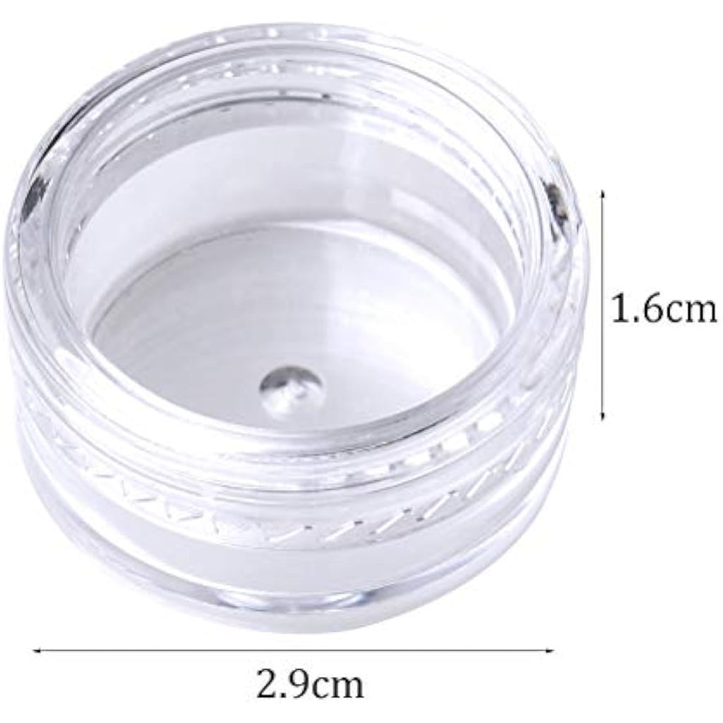 kuou 50 Pcs Empty Cosmetic Jars – 5ml Clear Plastic Sample Containers