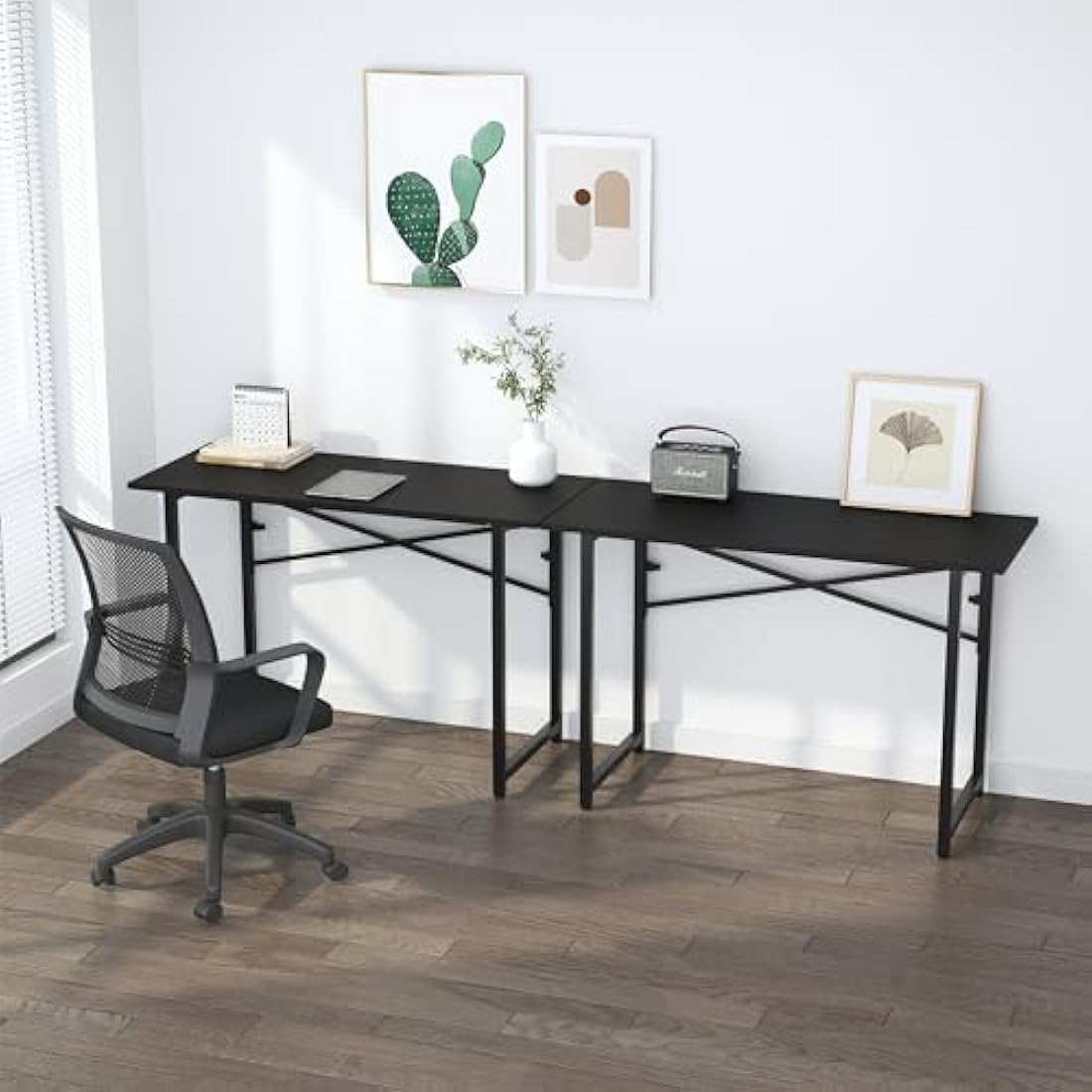 Lutown 120cm Folding Computer Desk – No Assembly Gaming Table, Black