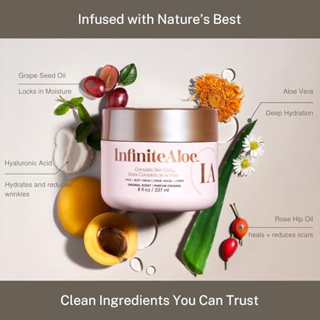 InfiniteAloe Fragrance Free Aloe Vera Face & Body Moisturizer - 2 Pack