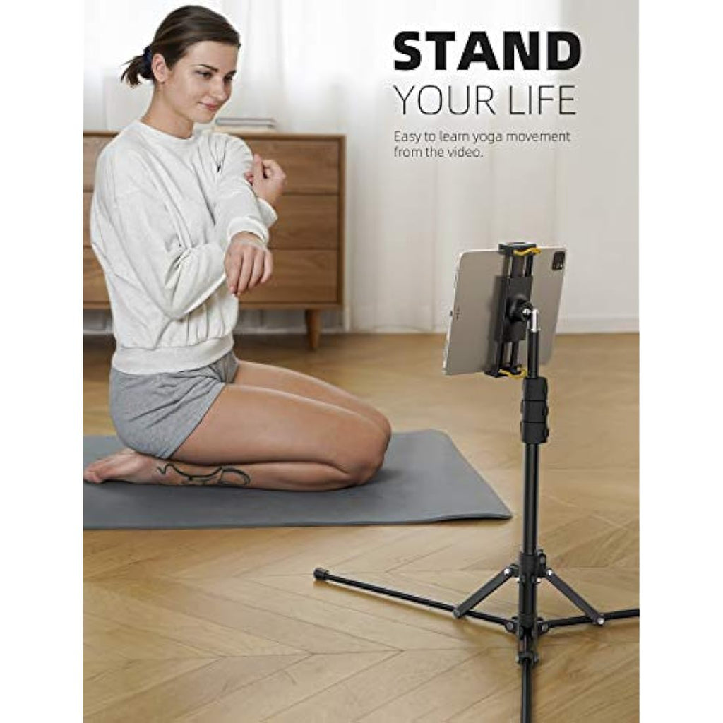 Lamicall 65" iPad Tripod Stand | Adjustable Aluminum Tablet Floor Mount