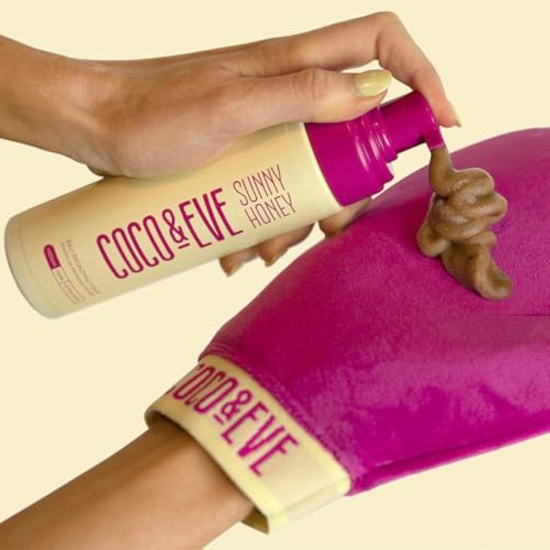 Coco & Eve Sunny Honey Self Tanner Mousse Set - Ultra Dark with Mitt