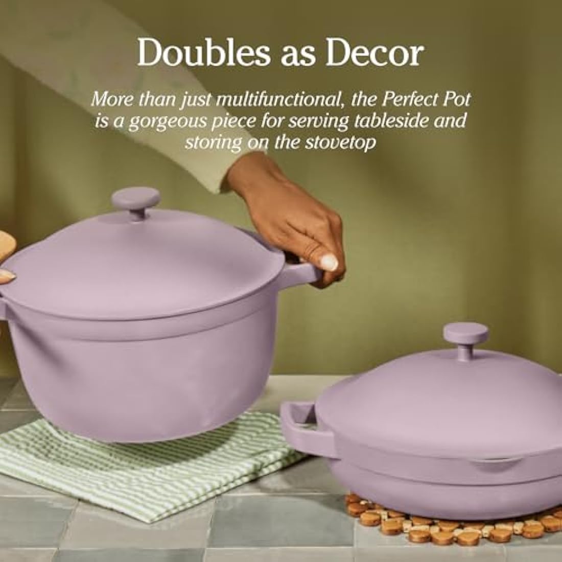 Our Place Perfect Pot – 5.2L Nonstick Ceramic Dutch Oven in Sage