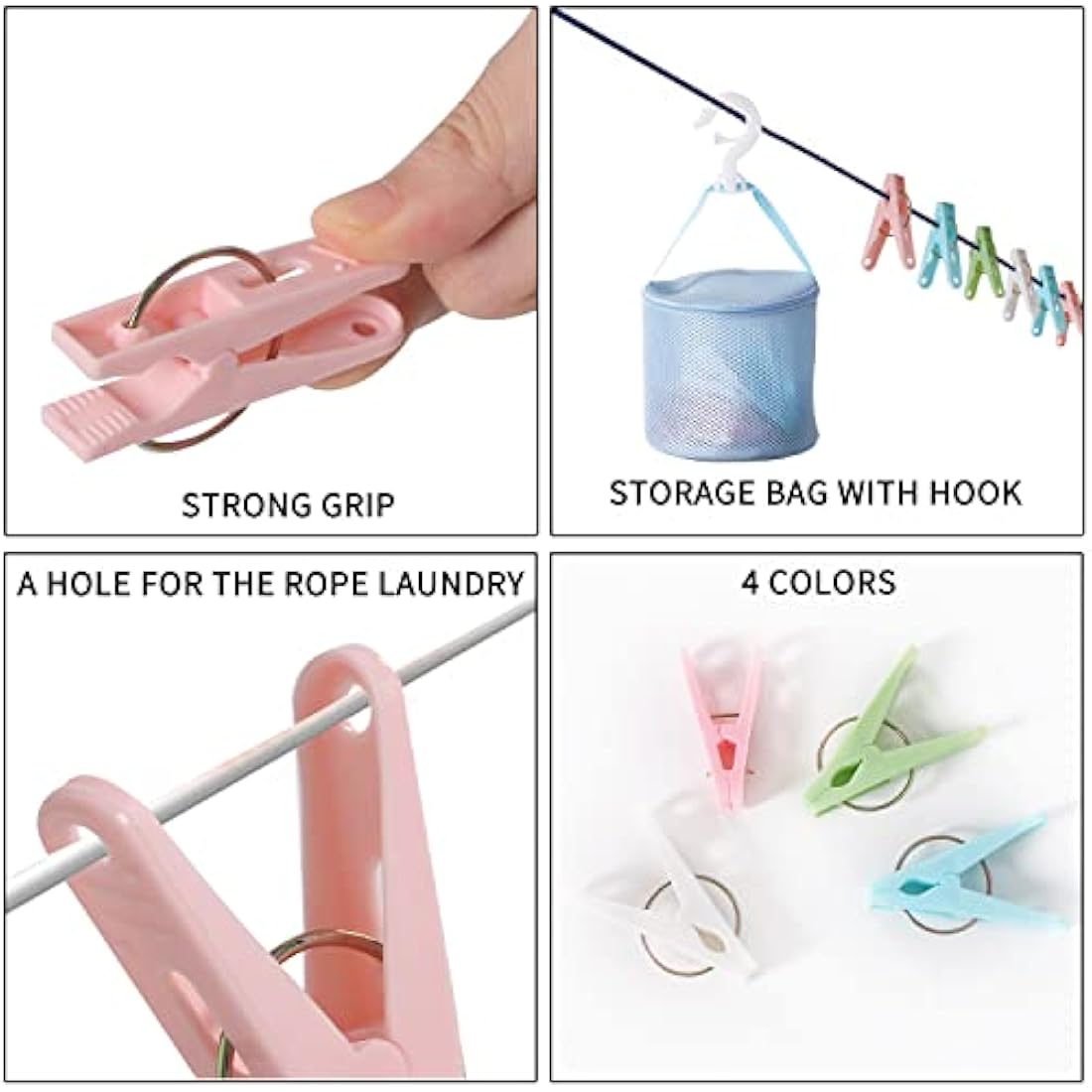 Clothes Pegs – 48 Pack Rust Resistant Laundry Pegs