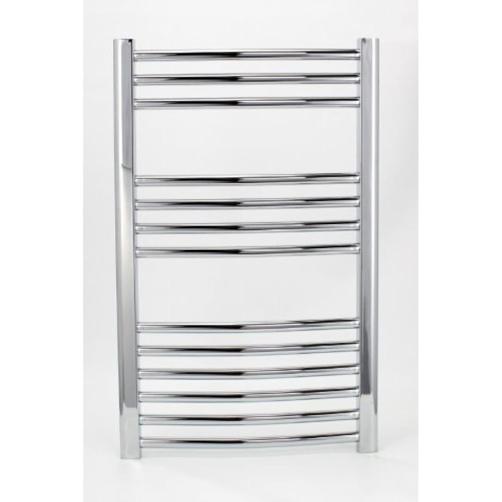 Greened House Chrome Curved Heated Towel Rail - 500mm x 800mm