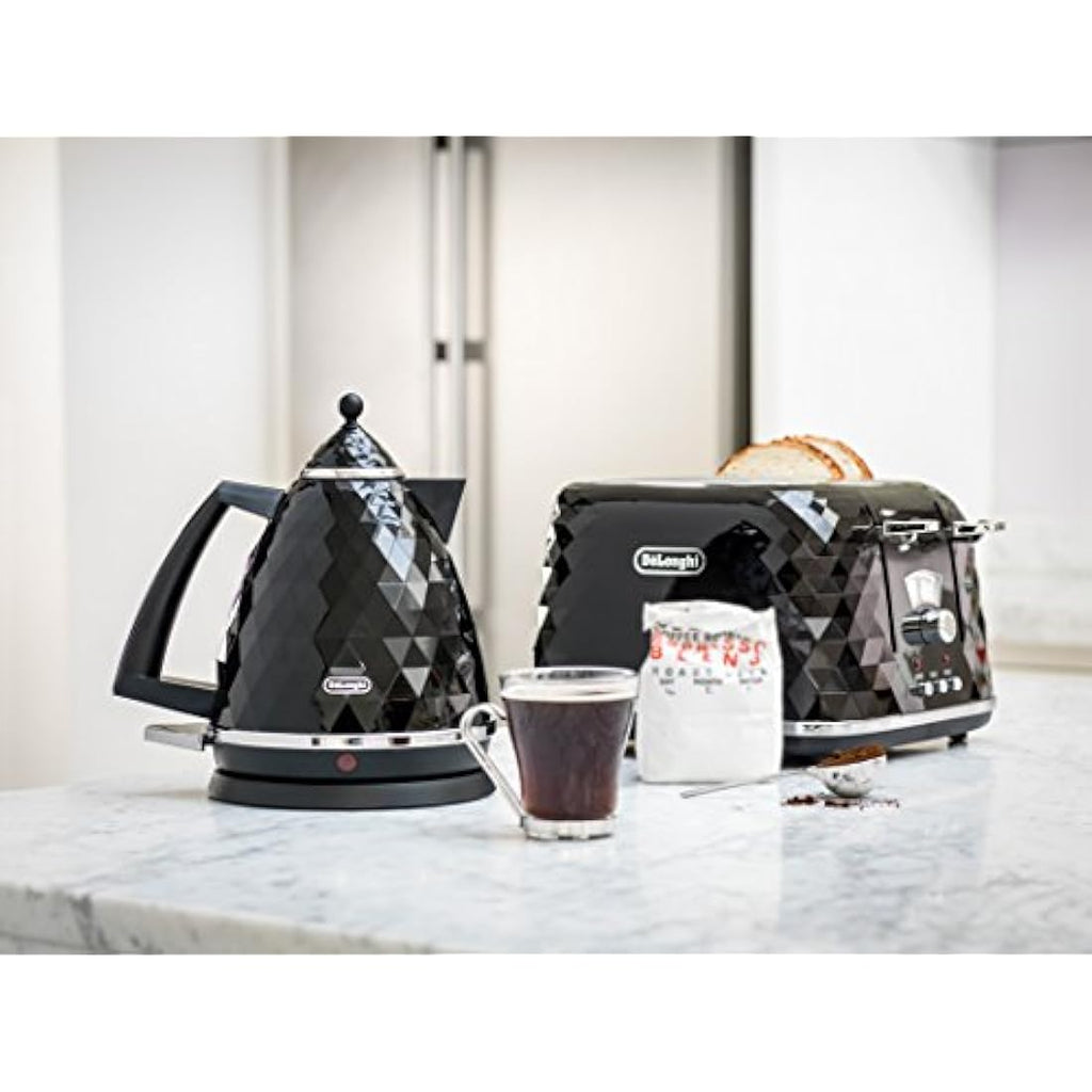 De'Longhi Brilliante Electric Kettle – 1.7L Fast Boil, Black KBJ3001BK