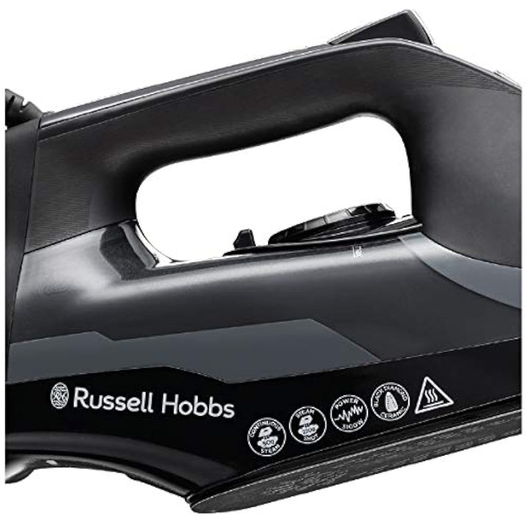 Russell Hobbs Diamond Elite Steam Iron | 3100W Black Ceramic Soleplate
