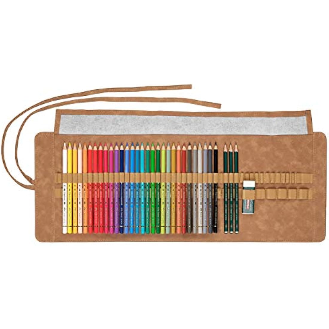 Faber-Castell Polychromos Colour Pencil Roll - 34 Piece Professional Set