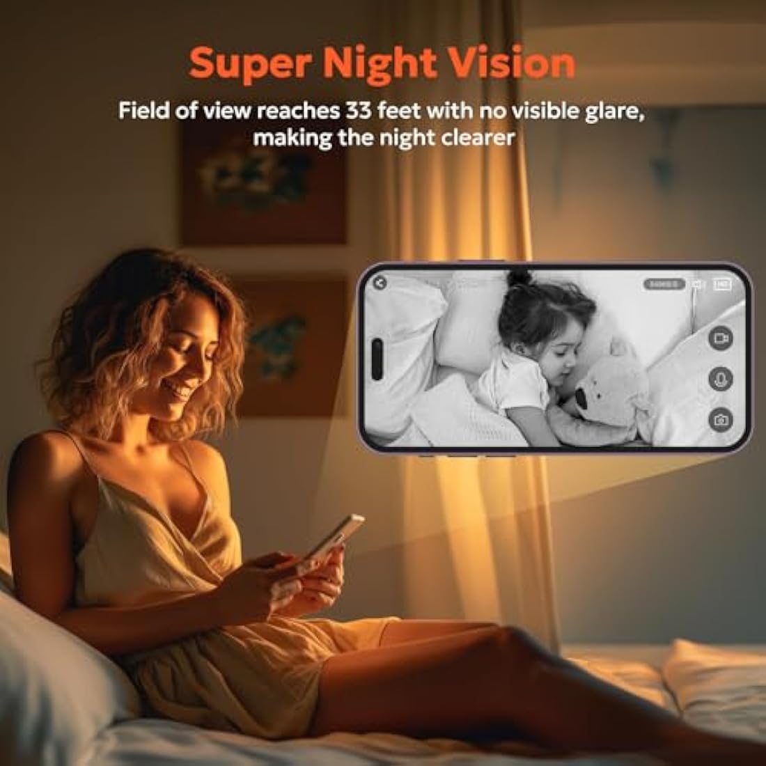 Owltron 2K Indoor Security Camera 2-Pack | Night Vision & Motion Detection