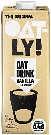 Oatly Vanilla Oat Drink – 1L Plant Based Vegan Milk (Pack of 6)