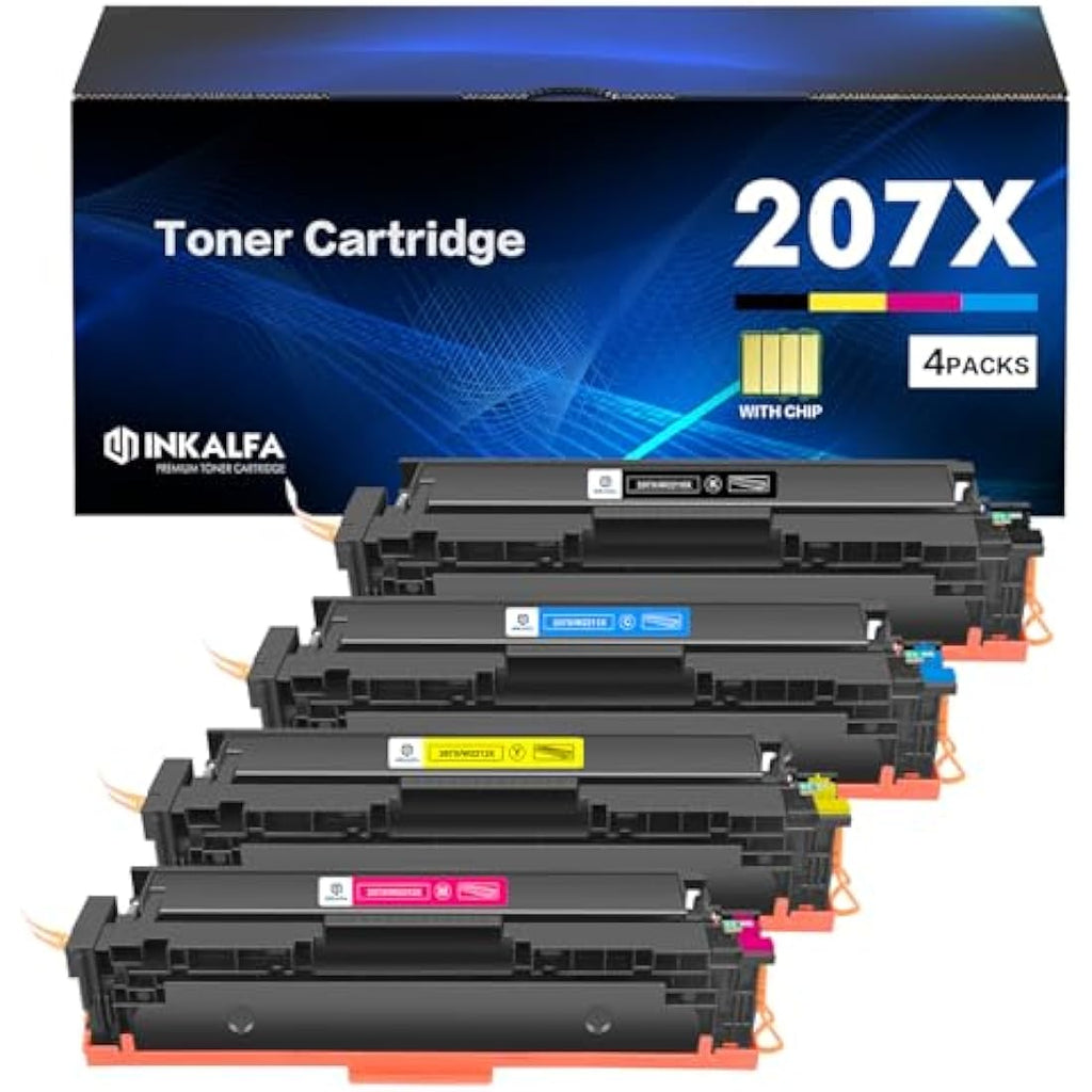 Jolof Store 207X High Yield Toner Cartridges with Chip for HP M283fdw - 4-Pack